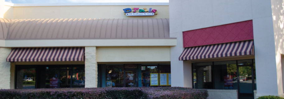 Stop by the D'tails Pet shop located in the Red Willow Plaza.